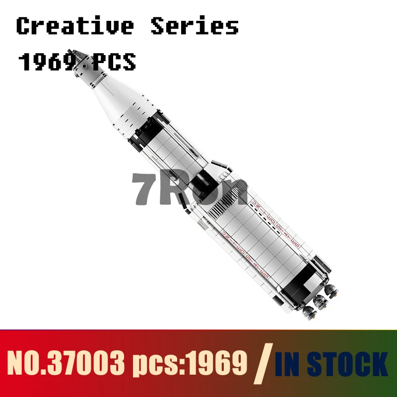 

Models building toy 37003 1969Pcs Creative Series Saturn V Launch Vehicle Building Blocks Compatible with lego 21309 & hobbies