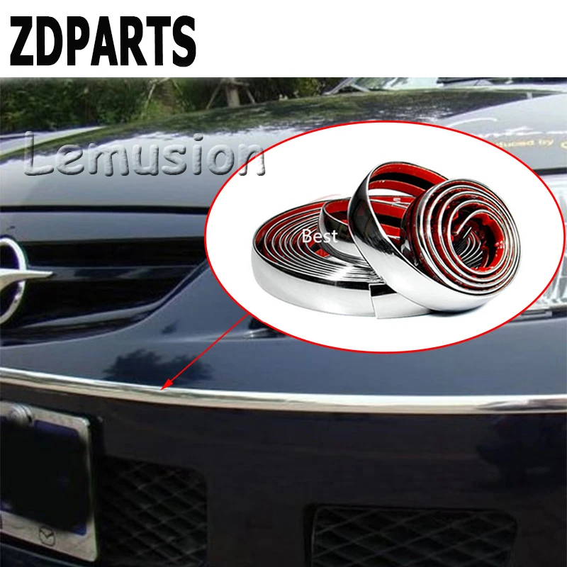 ZDPARTS 5 м хромированная отделка для автомобиля молдинговая полоса декоративная