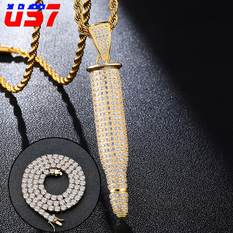 US7 блестящее ожерелье в стиле хип-хоп | Украшения и аксессуары