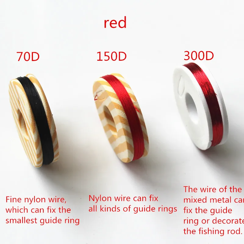 Нейлоновая проволока с фиксированным направляющим кольцом 70D 150D 300D смешанный металлический провод 7 цветов 40 м 3 шт./лот