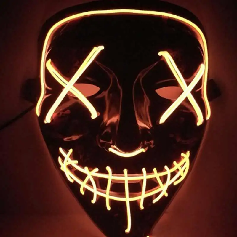 Светящаяся маска Рождественский фестиваль Забавный светодиодный светильник Открытый Мотоцикл Велосипед мульти-маски Светящиеся в темноте маска для лица подарок на год