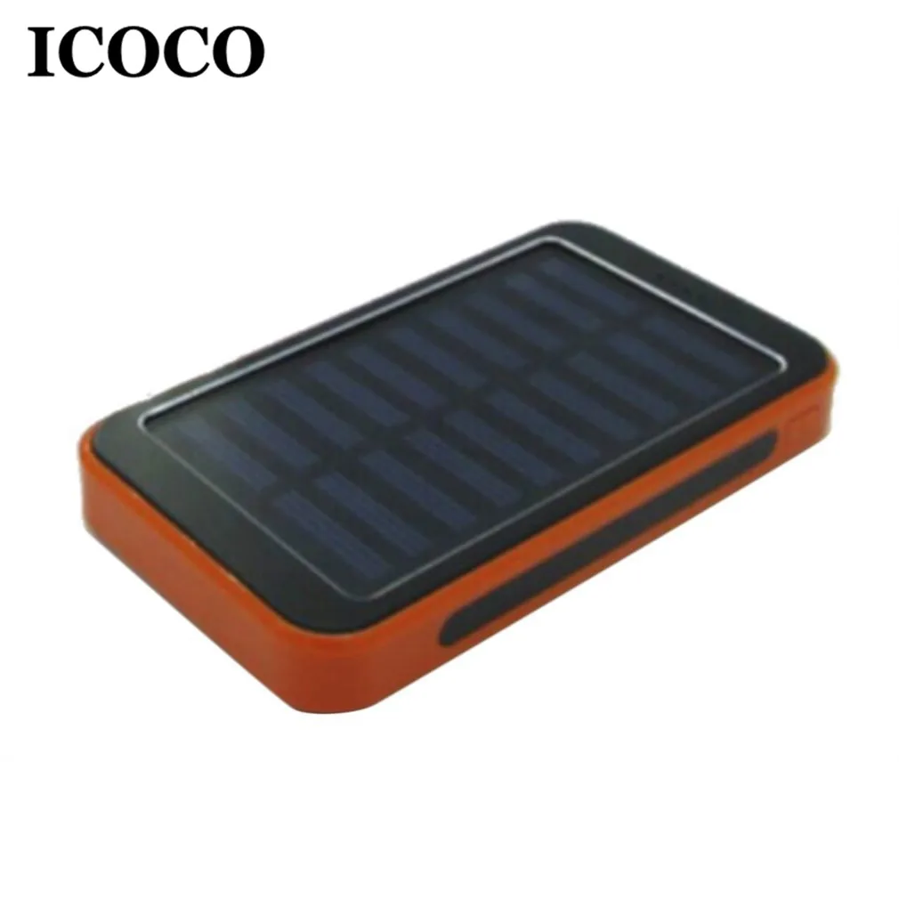 

ICOCO 20 LEDs Light with 7000mAh Solar Panel Power Bank Dustproof Dual USB Charger Large Capacity Portable External Power Bank