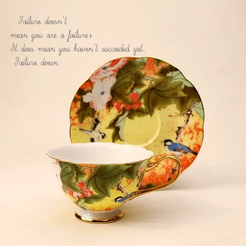 

Hand-Painted Vintage Cups And Saucers European Bone China Coffee With Home Ceramic British Afternoon Tea set Flowers Coffee Cup