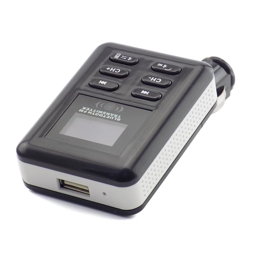 Siparnuo Handsfree Bluetooth Car Kit Wireless FM Transmitter USB SD LCD Transmitter FM Bluetooth Voiture MP3 Mic Remote Control