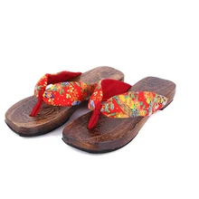 Holz sandalen 2016 Neue Mode Retro Japanischen stil verstopft mode holz flip flops hausschuhe frauen clogs hausschuhe h185
