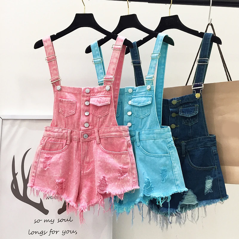 2017 new college wind cowboy strap shorts female summer break loose Korean students were thin tape pants tide (17)