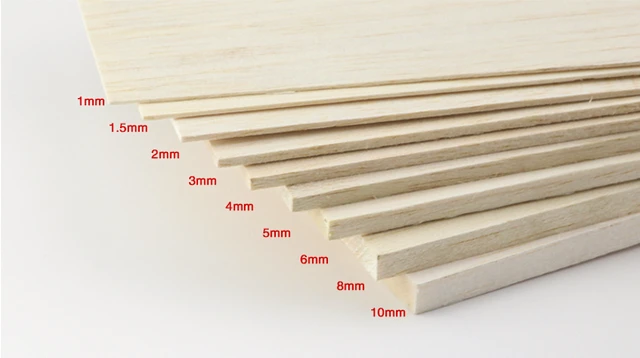 Madera de Balsa Formato 15x45cm Grosor 2mm (25ud)