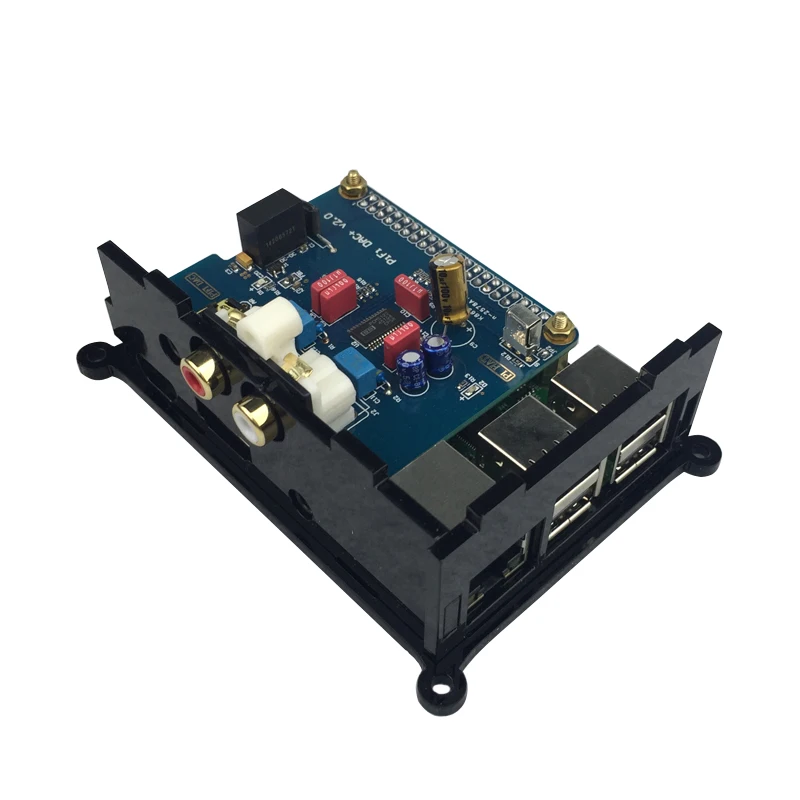 Чехол Raspberry Pi для аналоговой аудиоплаты акриловый чехол Hi Fi DAC коробка звуковой