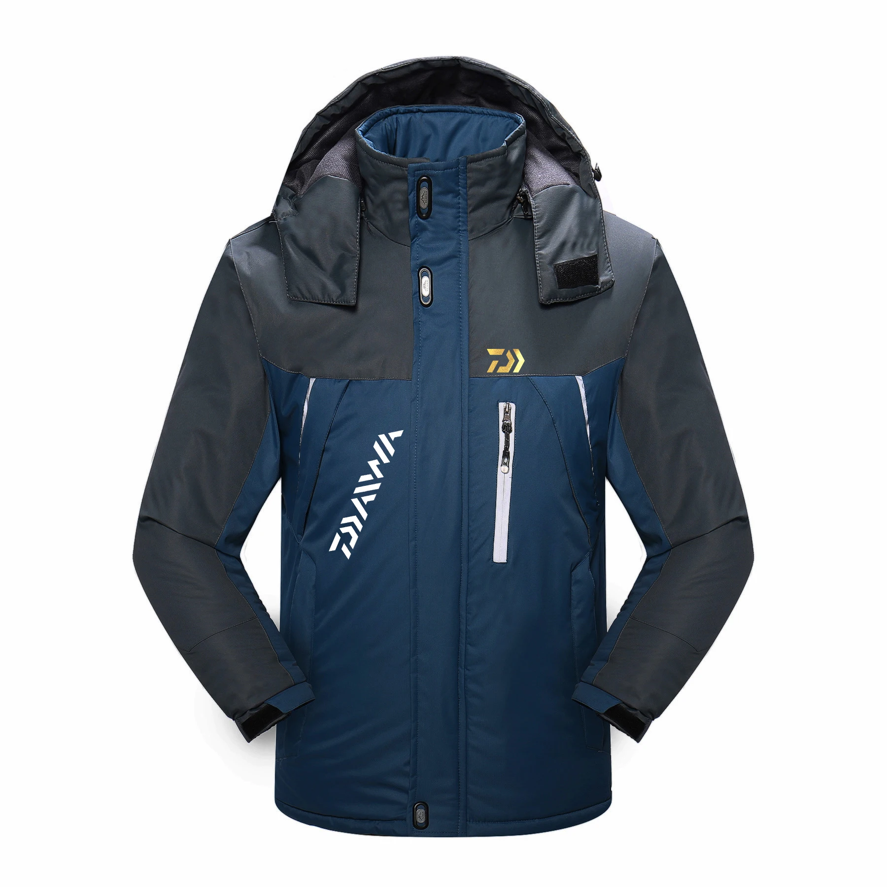 Daiwa ao ar Roupas de Pesca para Homens Inverno à Prova Jaquetas de Pesca Retalhos com Capuz Livre Mulheres Outono Dwaterproof Água Quente Montanhismo Ternos Mod. 1260685 6 Camping Hiking Down