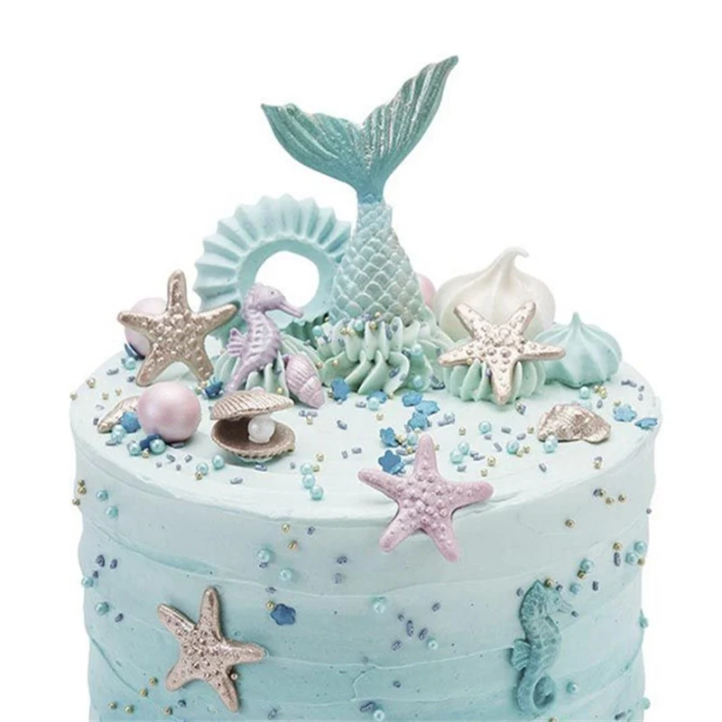 Sea Shell Mermaid Tails Silicone Mold Fondant Cake Decorating Tools Wedding Cake Topper Soap Chocolate Candy Moule Silicone Aliexpress Home Garden