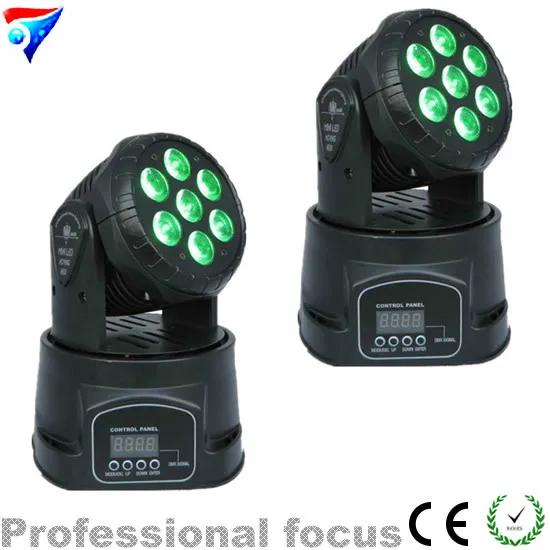 

Free Shipping 2pcs/Lot Led Moving Head 7x12w Led Moving Head Mini Moving Head Led Wash Light