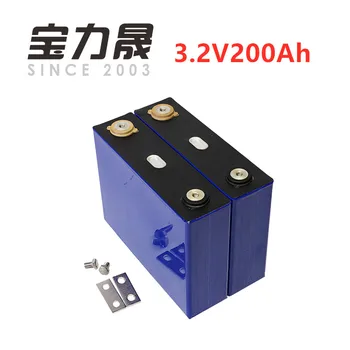 

2pcs/lot Deep Cycle Prismatic 3.2V 200AH 3C LiFePO4 Battery for Solar Energ long life 3500 Cycles for power system UPS supply