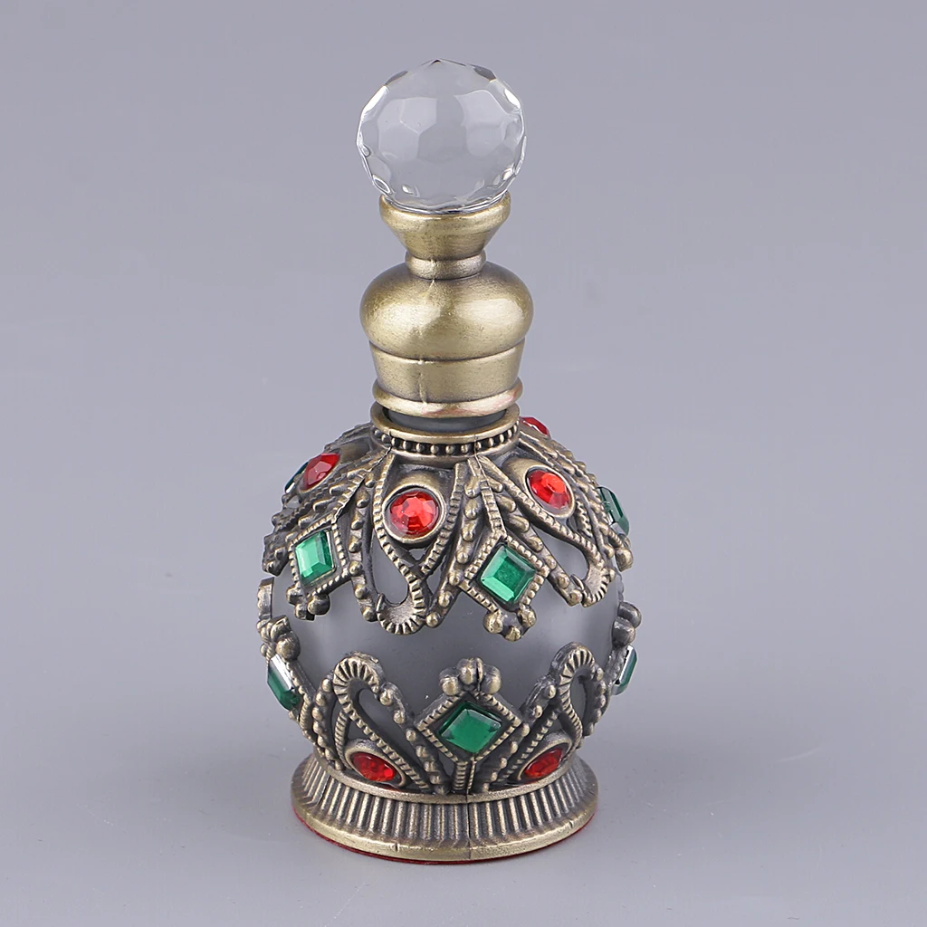 MagiDeal Beautiful Antique 15ml Refillable Glass Perfume Bottles Case Box for Elegant Woman Wedding Gift #1