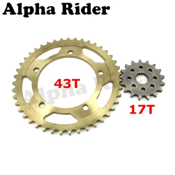 

Motorcycle 530 Chain Front 17T Rear 43T Sprockets for Suzuki GSX1300 B-King 1300 2008-2011 GSX-R1300 GSX1300R Hayabusa 2008-2016