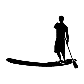

15cm*11.1cm Stand Up Paddle Board Stickers Decoration Decal Black/Silver S3-5558