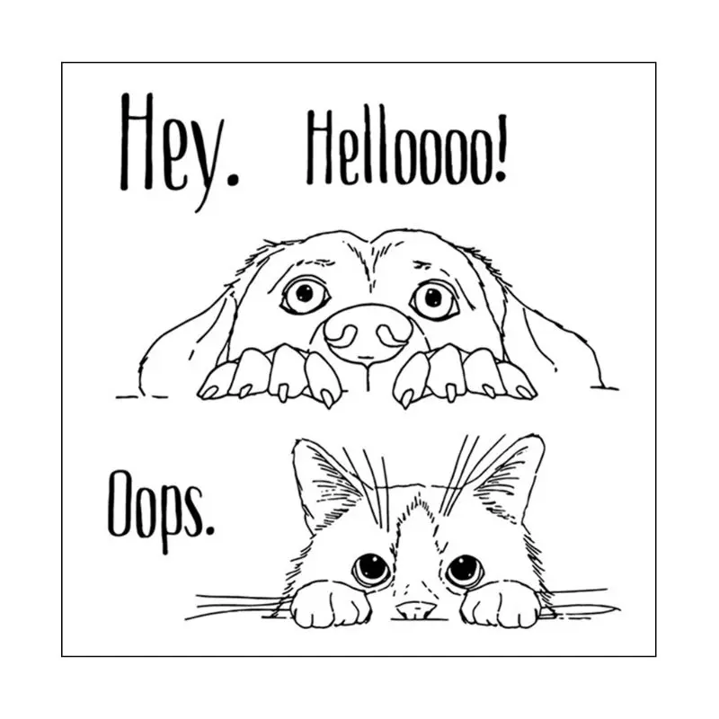 

Dog Cat DIY Silicone Clear Stamp Cling Seal Scrapbook Embossing Album Decor