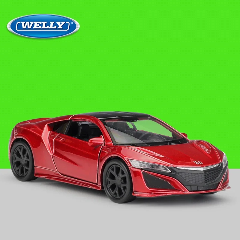 1:36 Welly 2015 HONDA NSX оттяните назад Литой модельный автомобиль