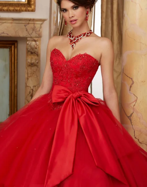 borgoña quinceanera vestidos de novia de encaje rojo vestido durante
