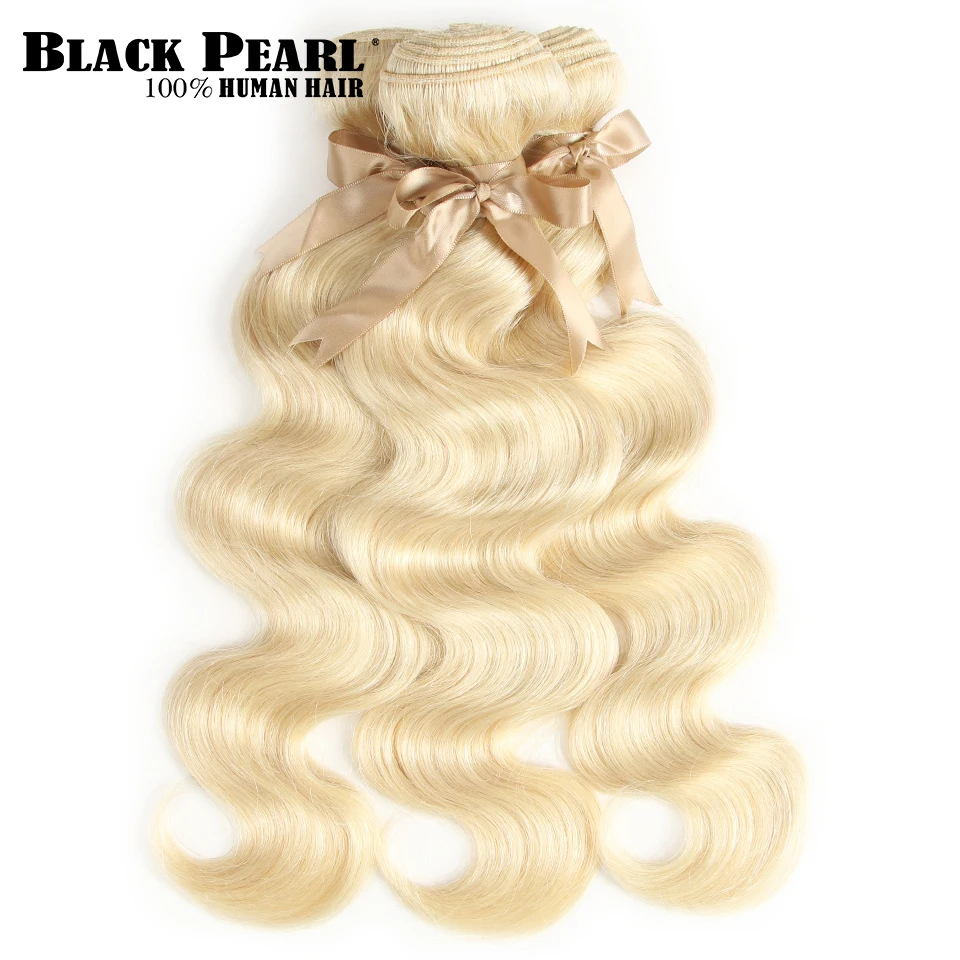 Black Pearl 613  Bundles With Frontal Brazilian Body Wave 613 Remy Human Hair Extensions 2 3 Bundles Blonde Bundles With Frontal