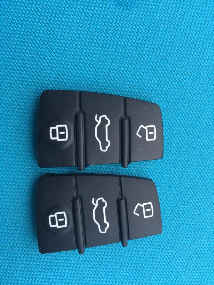 

2pcs/lot 3 Button Replacement Repair Skin Flip Folding Car Key Shell Case Rubber Pad For Audi A3 A4 A5 A6 A8 Q5 Q7 TT S LINE RS
