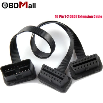 

High Quality OBD2 Connector Diagnostic Cable OBD2 Cable 16 Pin 1 Male To 16 Pin 2 Female OBD2 1-2 Extension Cable Free Shipping