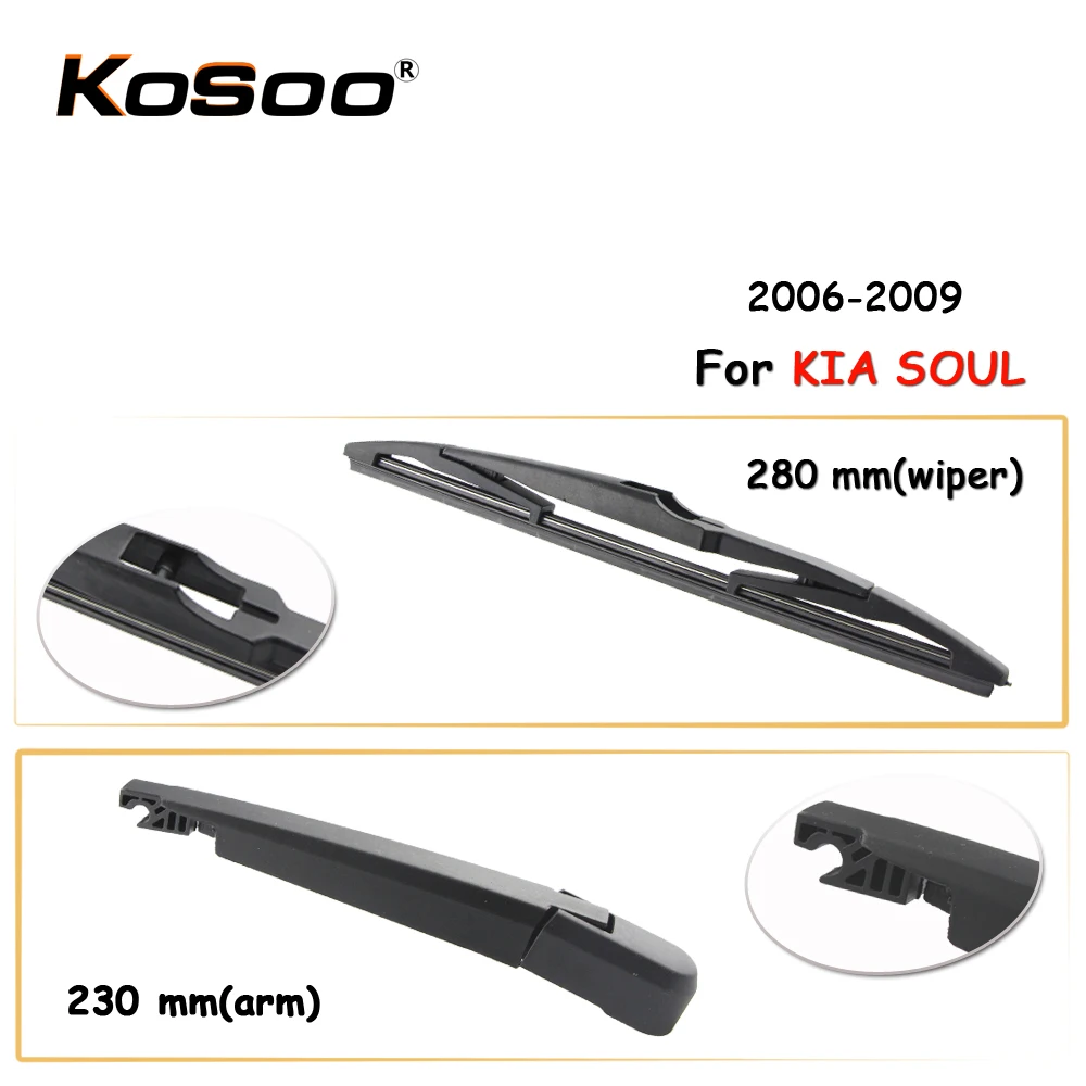 KOSOO Auto Rear Car Wiper Blade For KIA SOUL,280 mm 2006 2009 Rear