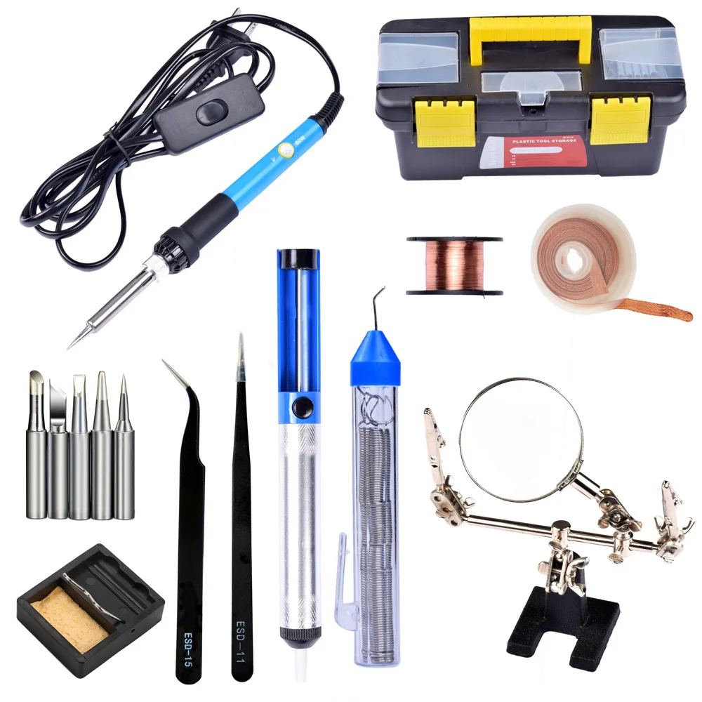 Magnifying Welding Tool Kit 3 In 1 Soldering Solder Iron Stand Holder
