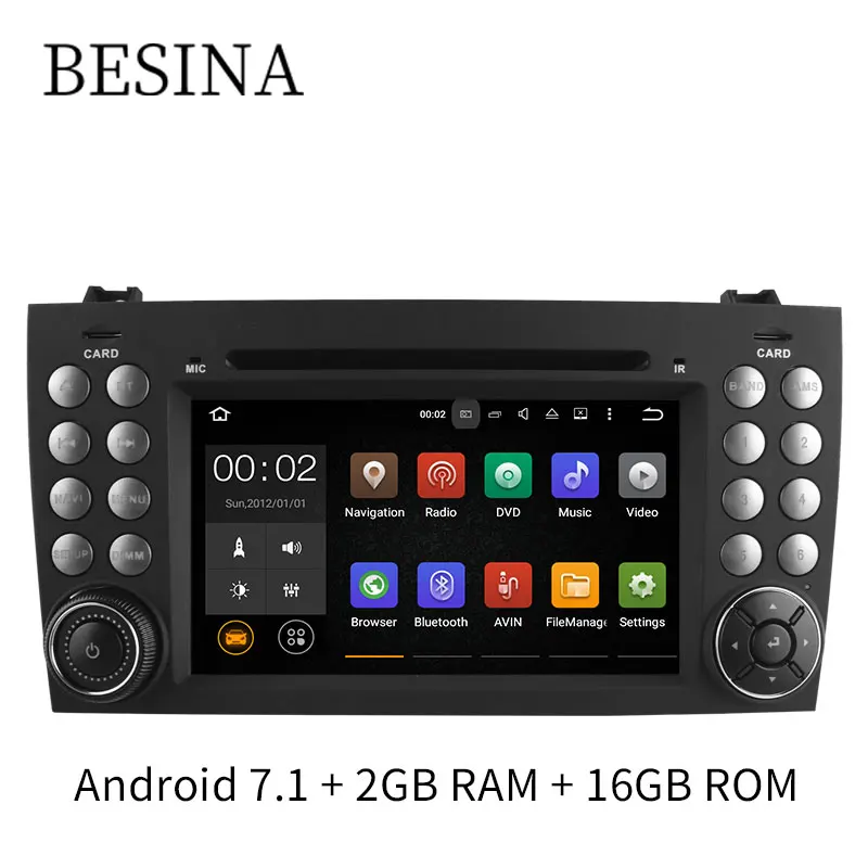 

Besina Android 7.1 Car DVD Player For Mercedes Benz SLK R171 SLK230 W171 Bluetooth GPS Navigation Radio Multimedia WIFI 4 Cores