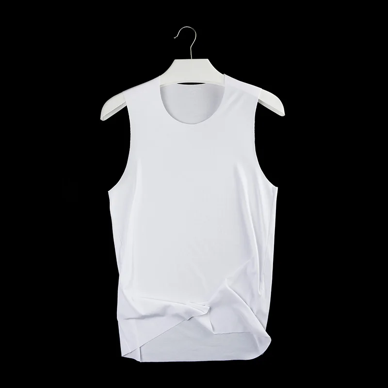 Underwear Men Singlet Bodysuit Undershirt Spandex Camiseta Termica Seamless High Elastic Wide Shoulder Basic