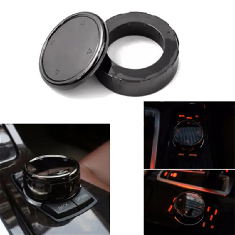 Best Car Bigger Multimedia Knob Cover Trim Sticker Black iDrive For BMW F10 F20 F30 F32 F33 F34 Car Interior Accessories Syling