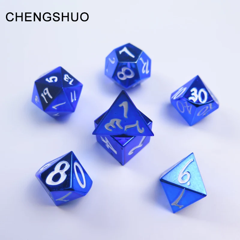 Chengshuo dnd dice sets metal polyhedral rpg dungeons and dragons product d20 10 6 8 12 blue table games dices aluminum digital Chengshuo dnd dice sets metal polyhedral rpg dungeons and dragons product d20 10 6 8 12 blue table games dices aluminum digital