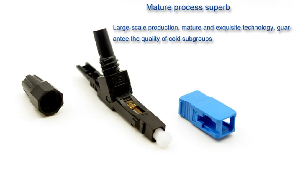 GONGFENG 100 шт оптоволоконный быстрый холодный соединитель FTTH SC Одномодовый UPC/APC Быстрый Соединитель отправляется в Россию