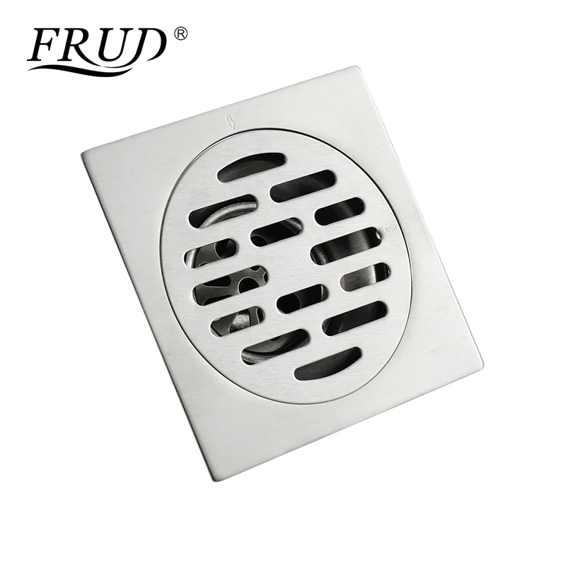 

Frud Square Stainless Steel Floor Drain Anti-odor Hair Shower Catcher Drainer Bath Floor Drain Deodorant Stainless Steel Y38086