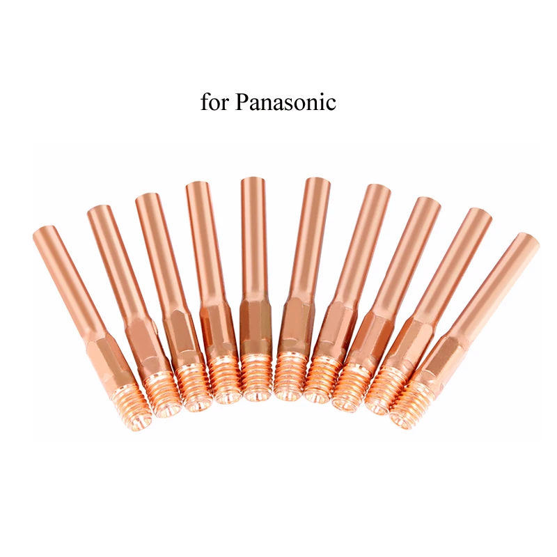 10pcs/lot Mig Welding Gun Accessory Nozzle  45mm Length 0.8/1.0mm thread Welder Torch Contact Tips for Panasonic Free Shipping