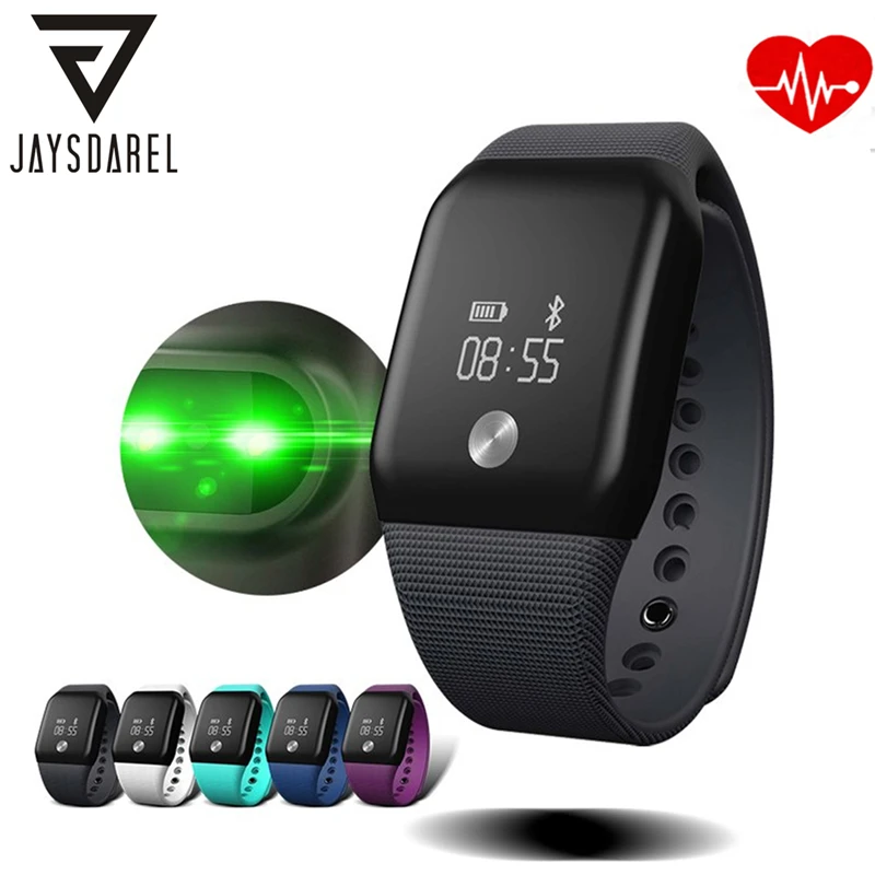 

JAYSDAREL A88+ Heart Rate Blood Oxygeon Monitor Smart Watch OLED Screen Smart Wristwatch Quick Charge Bracelet for Android iOS