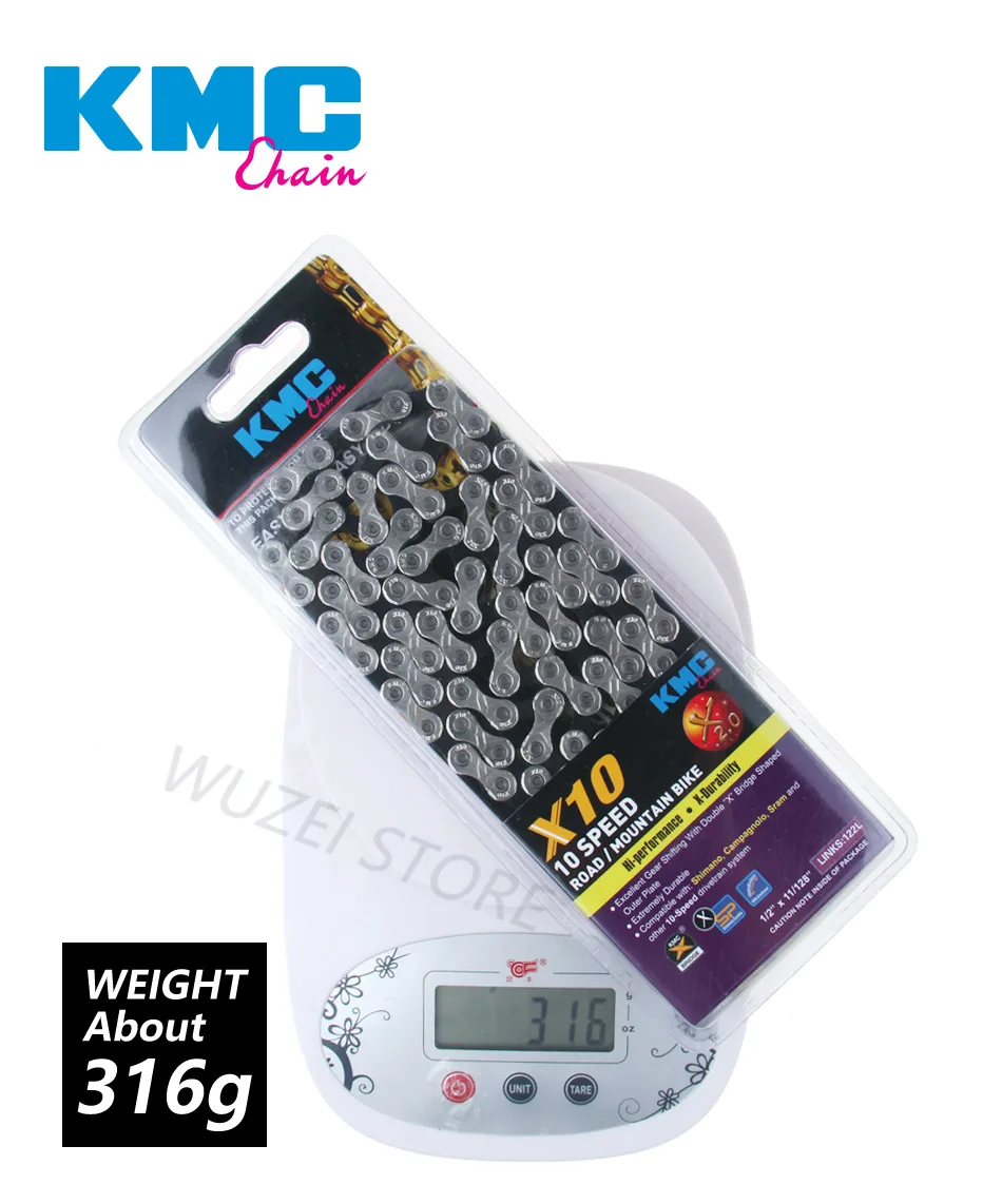 Discount KMC X10 X11 MTB Bike long Chain 122L 10/11Speed Bicycle Chain Magic Button With Original box Mountain bike long chain 12