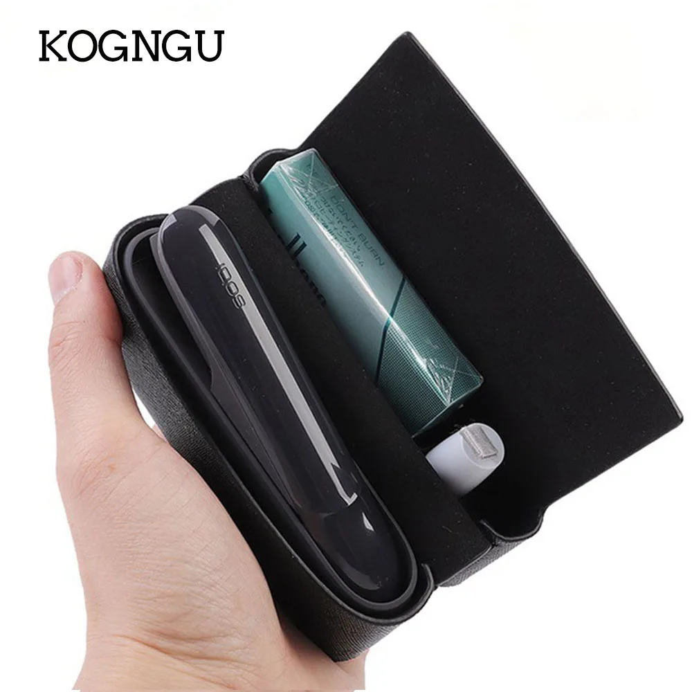 

Kogngu High Quality for IQOS 3.0 Holder Wallet leather Bag Protective Cover Electronic Cigarette iQOS 3 Case Carry Leather Case