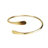 MYLONGINGCHARM 10pcs/lot blank Brass Stacking Bangles Smooth Oval Stacking Bracelet Open Cuff Bangles F1671 2