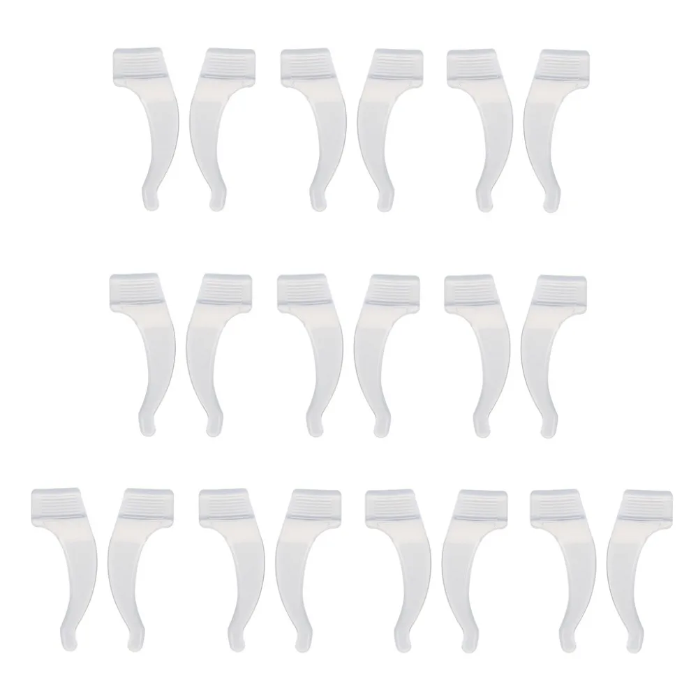 

10 Pairs Soft Eyewear Transparent Anti Slip Silicone Ear Hook Temple Tip Holder