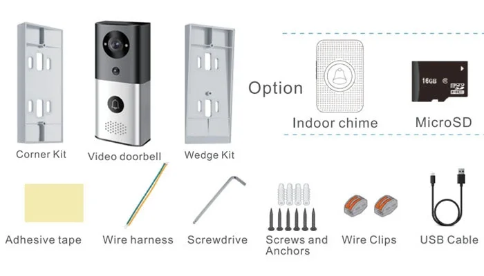 kw03 wifi doorbell package
