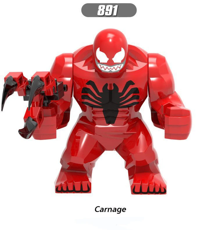 6pcs/lot Compatible Legoing Marvel Agent Venom Carnage Anti-venom Riot Figurines Set 2019 New Venom Figures Construction Toys