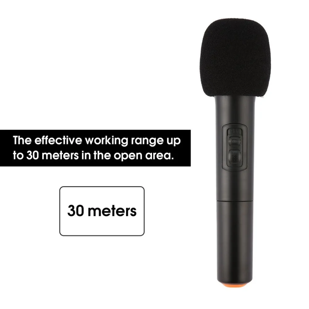 

Dual Channel VHF Wireless Handheld Microphone System with Echo with 1 Receiver 6.35mm Audio Cable Univeral Microphone