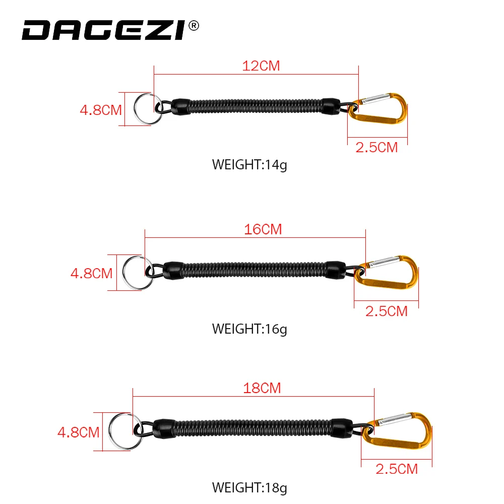 Рыболовные удерживающие тросы DAGEZI 12 18 см с карабином для кемпинга безопасный