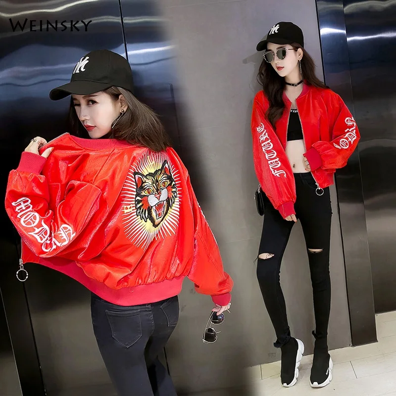 

Women Baseball Jackets 2019 New Coat Women Jacket Fashion Youth Bomber Jackets Streetwear Baseball Uniform