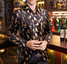 male costume men’s jacket new winter prom blazer printing party fashion jazz jacket singer dancer star Christmas show Christmas