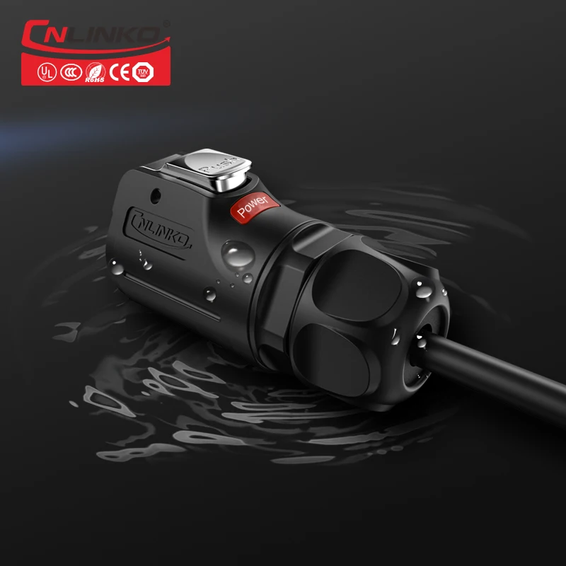 Cnlinko M24 10 контактный разъем питания 10A IP67 водонепроницаемый с сертификацией CE для