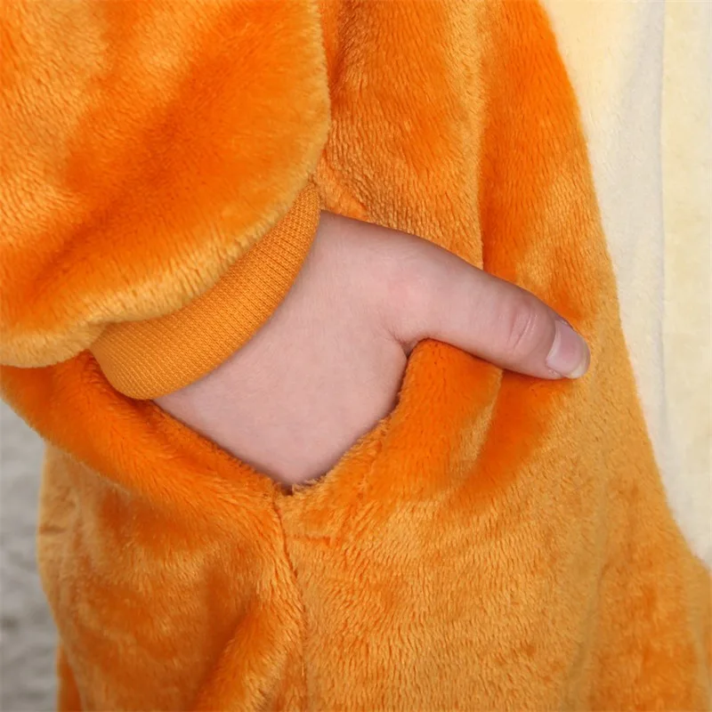 Lion Overalls Jumpsuit Kids Pijama Pockets Children Cosplay Costume Kigurumi Onesie Blanket Sleepers Pajama Hips With Zipper