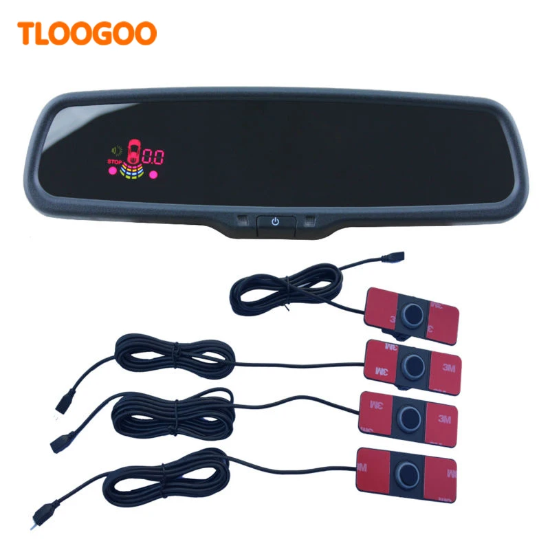 Car Display Parking Sensor 4 Reverse Parking Sensors Backup Radar Car