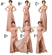 Cheap Custom made Mix style long Split Bridesmaid font b Dresses b font colors wedding font