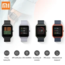 Original English Version Xiaomi Amazfit Huami Smart Watch Youth Bip Lite IP68 Bluetooth 4.0 45 Days Battery GPS Heart Rate
